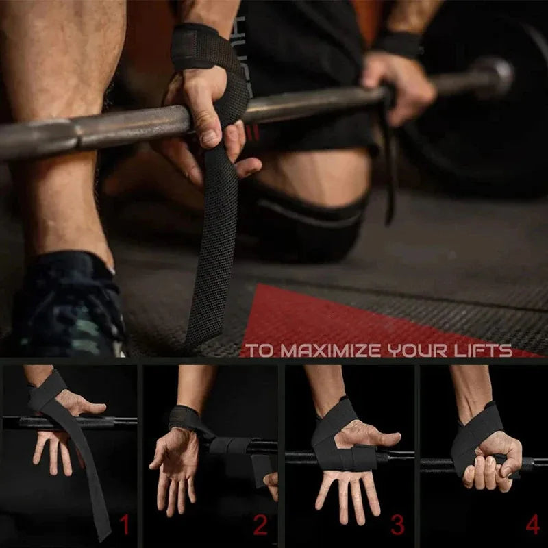 Straps de Levantamiento Profesionales - Correas para Peso Muerto y Fuerza