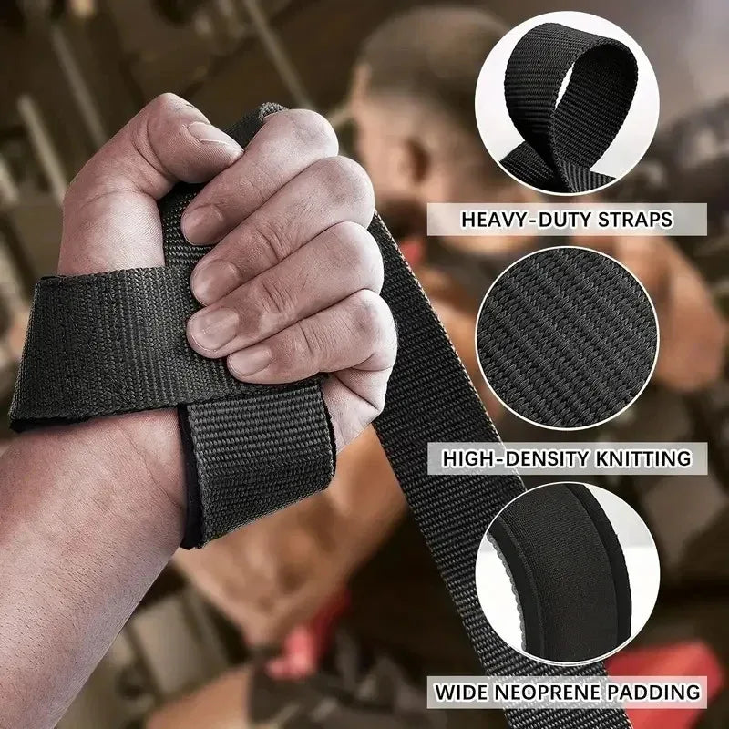 Straps de Levantamiento Profesionales - Correas para Peso Muerto y Fuerza